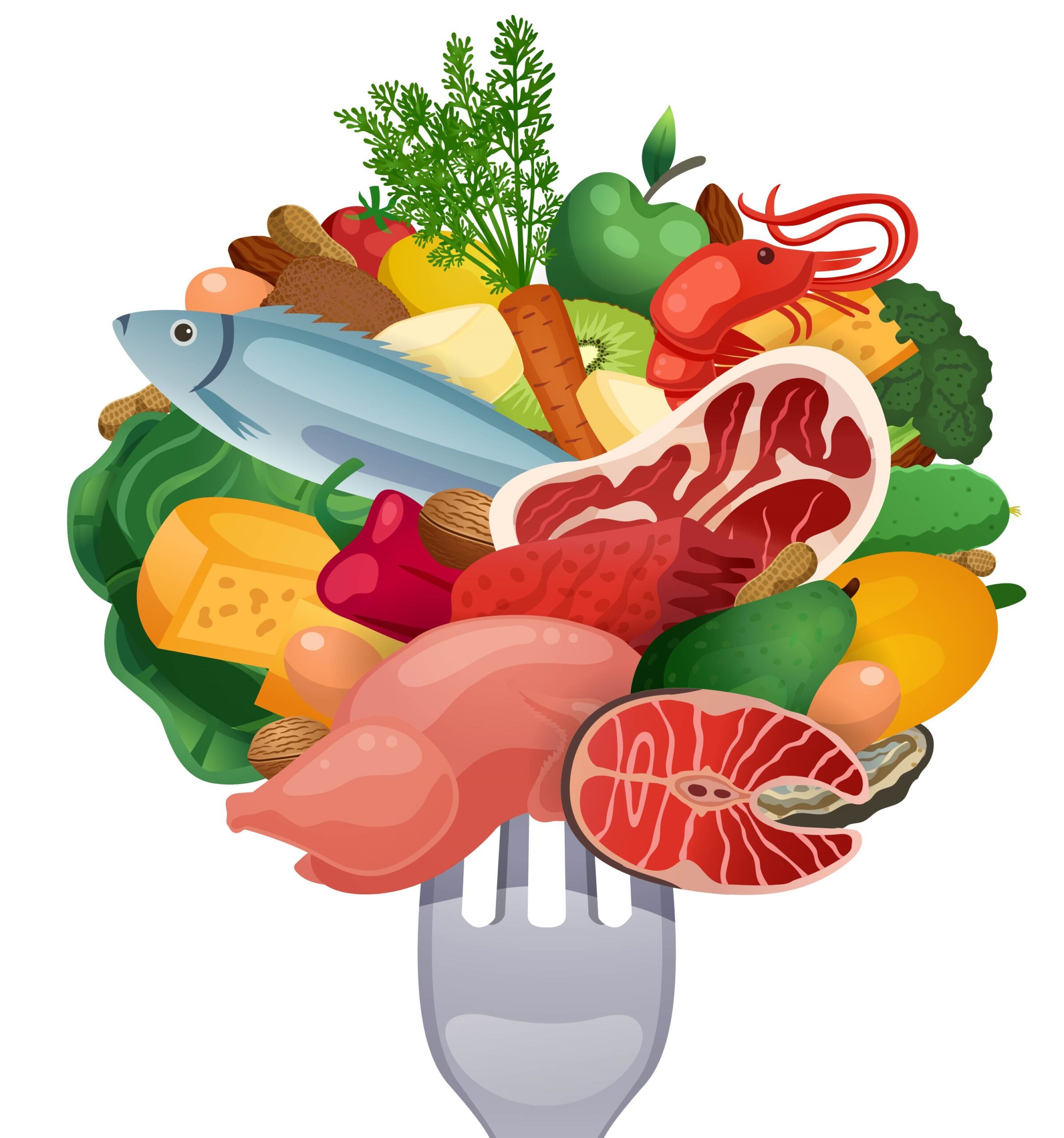 Realistic infographics with allowed and prohibited products on keto diet isolated vector illustration